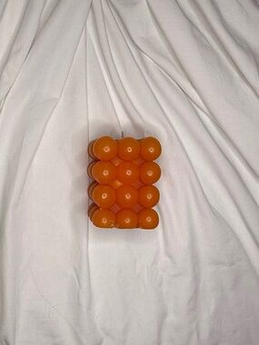 Orange Bubble Candle Y2K